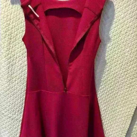 Free People Women Dress Size S Cha Cha Fit & Flare Polyester Fuchsia Magenta - Picture 5 of 7